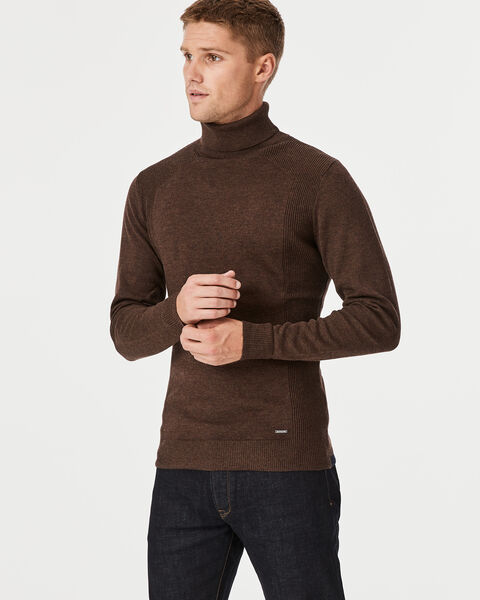 Ronii Turtleneck, Brown Marle, hi-res
